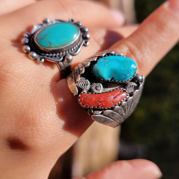 Navajo Signed Ring Sterling - Picture 2 of 6